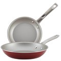 Ayesha Curry Ayesha Curry 10747 Porcelain Enamel Nonstick Skillet - Pack of 2; Sienna Red 10747